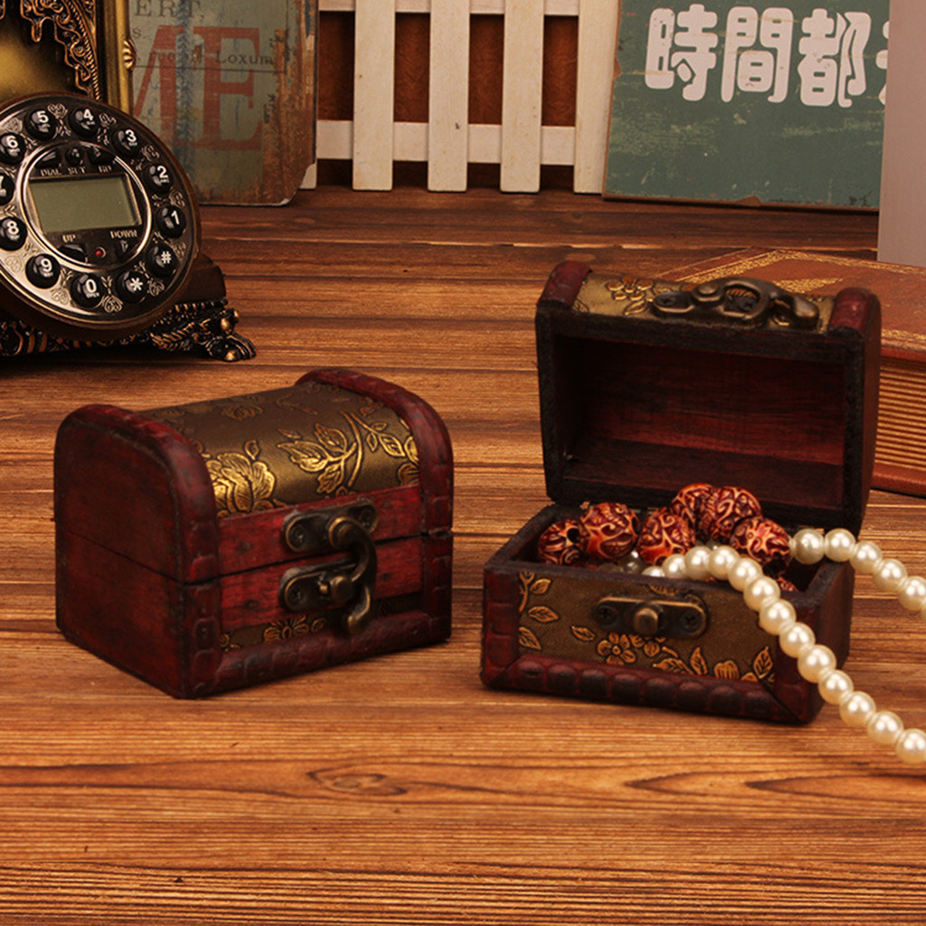 صندوق مجوهرات خشبي عتيق على ال - مراجعة Vintage Item وسعره